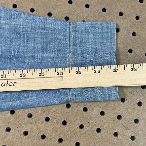 Yigal Azrouel New York Menswear Denim Jean Pearl Snap Shirt USA Mid Wash XL Men - Picture 9 of 9